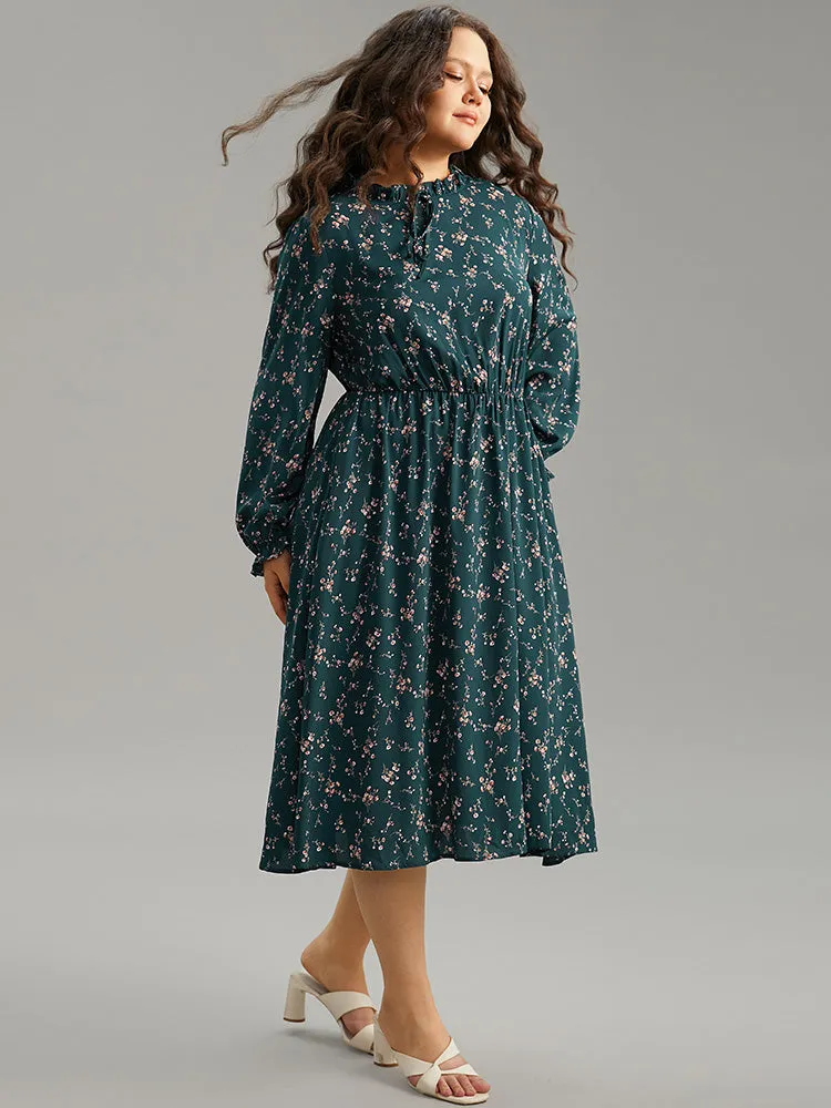 Ditsy Floral Pocket Mock Neck Dress sold by Bloomchic product image thumbnail 4