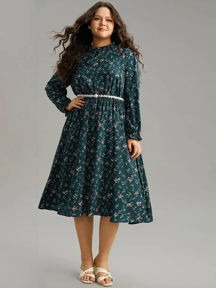 Ditsy Floral Pocket Mock Neck Dress sold by Bloomchic product image thumbnail 3