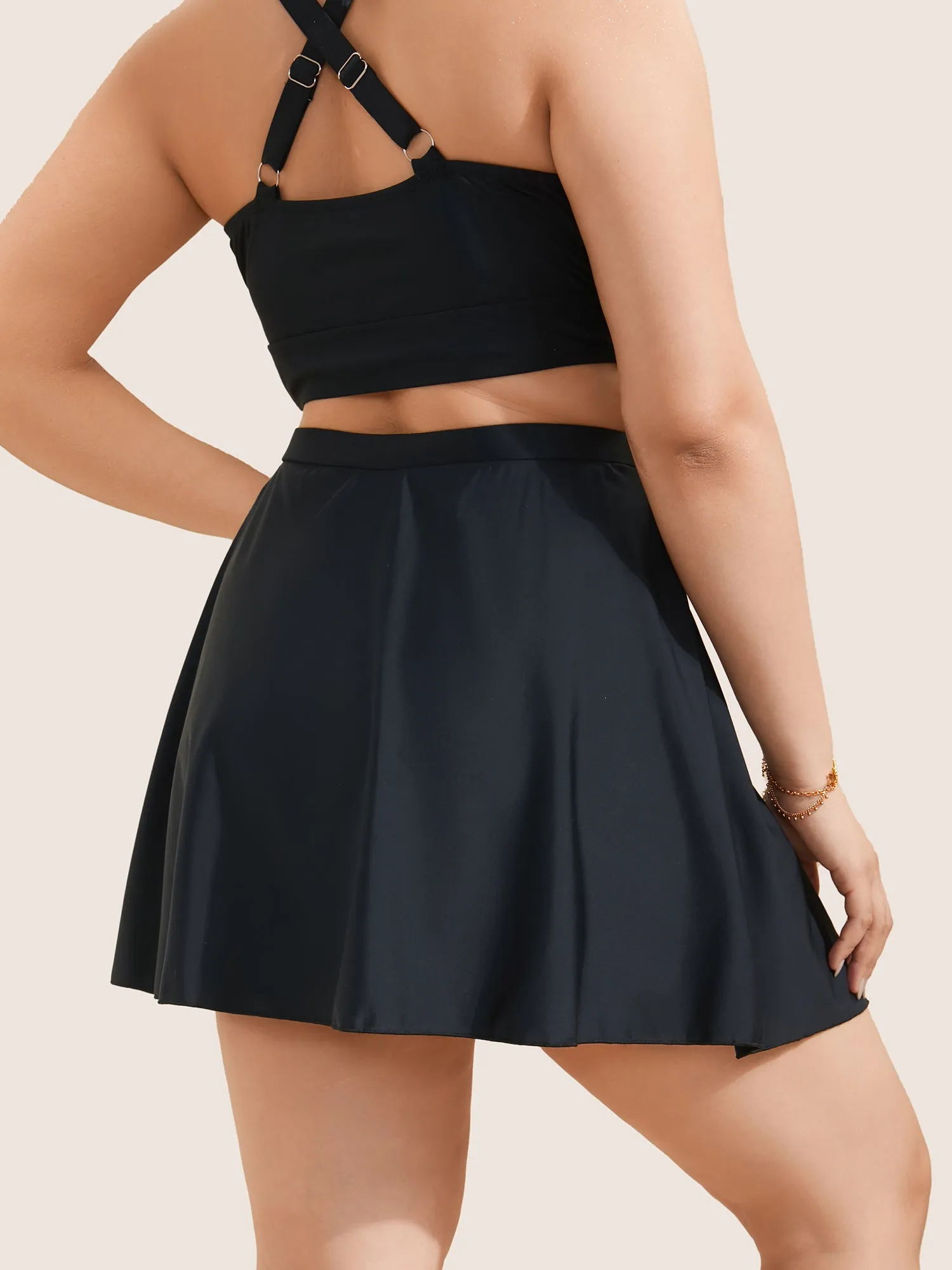 Twist Front Gathered Split Hem Swim Bottom sold by Bloomchic product image thumbnail 2