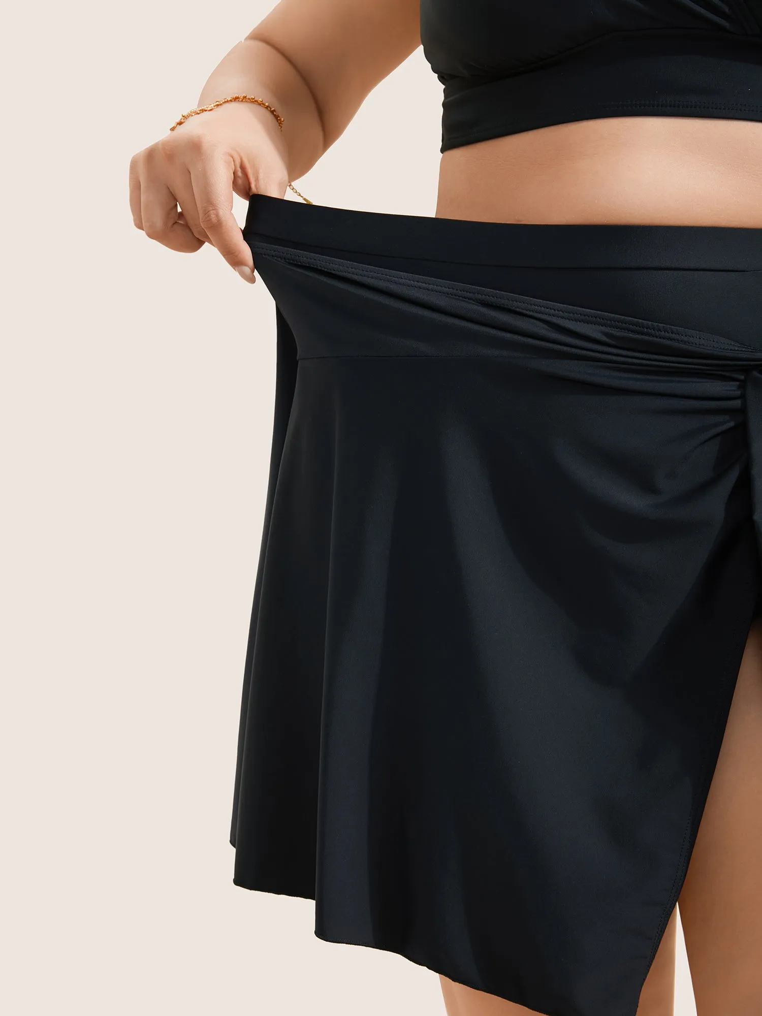 Twist Front Gathered Split Hem Swim Bottom sold by Bloomchic product image thumbnail 4