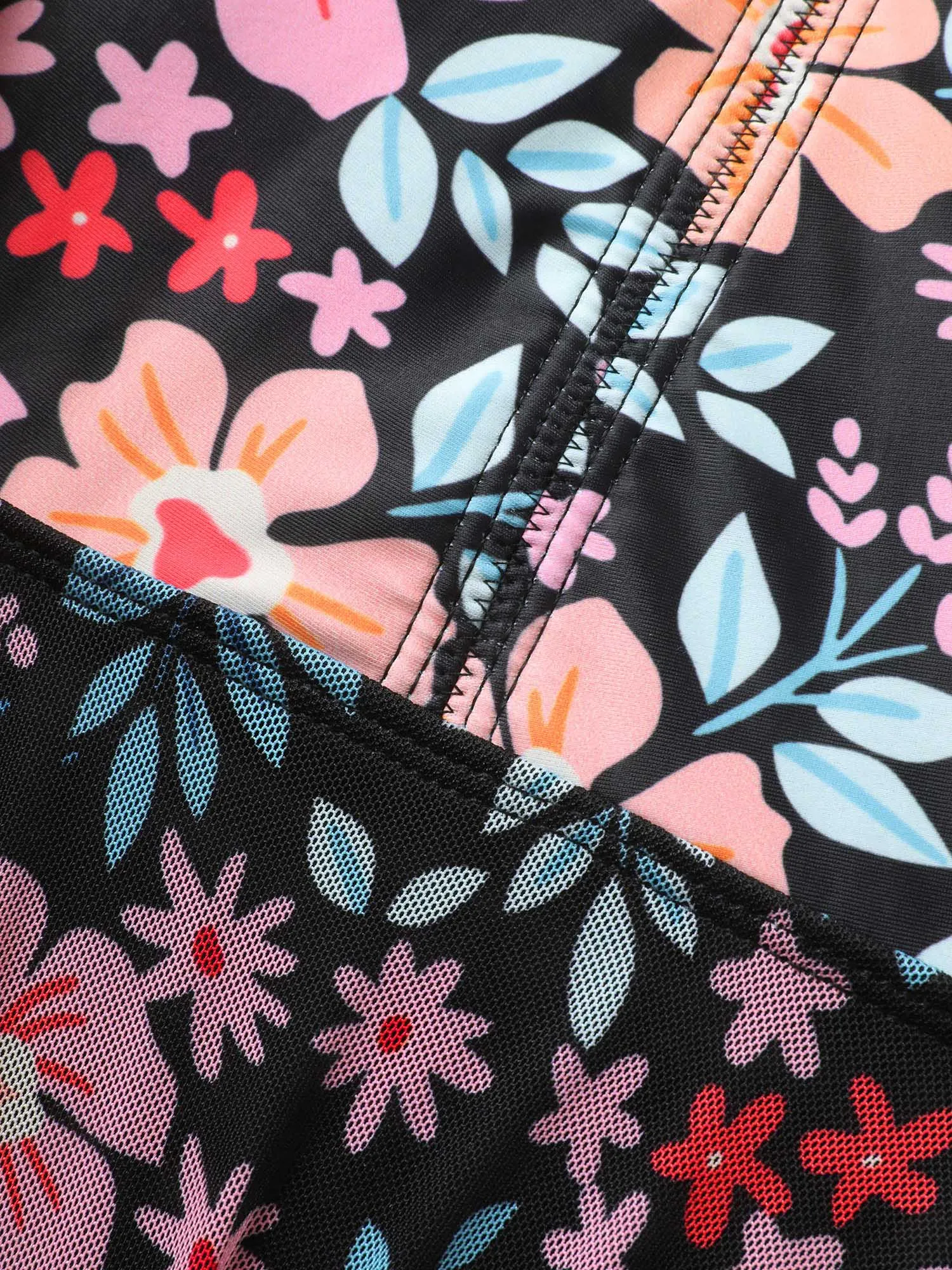 V Neck Natural Flowers Mesh Swim Dress sold by Bloomchic product image thumbnail 5