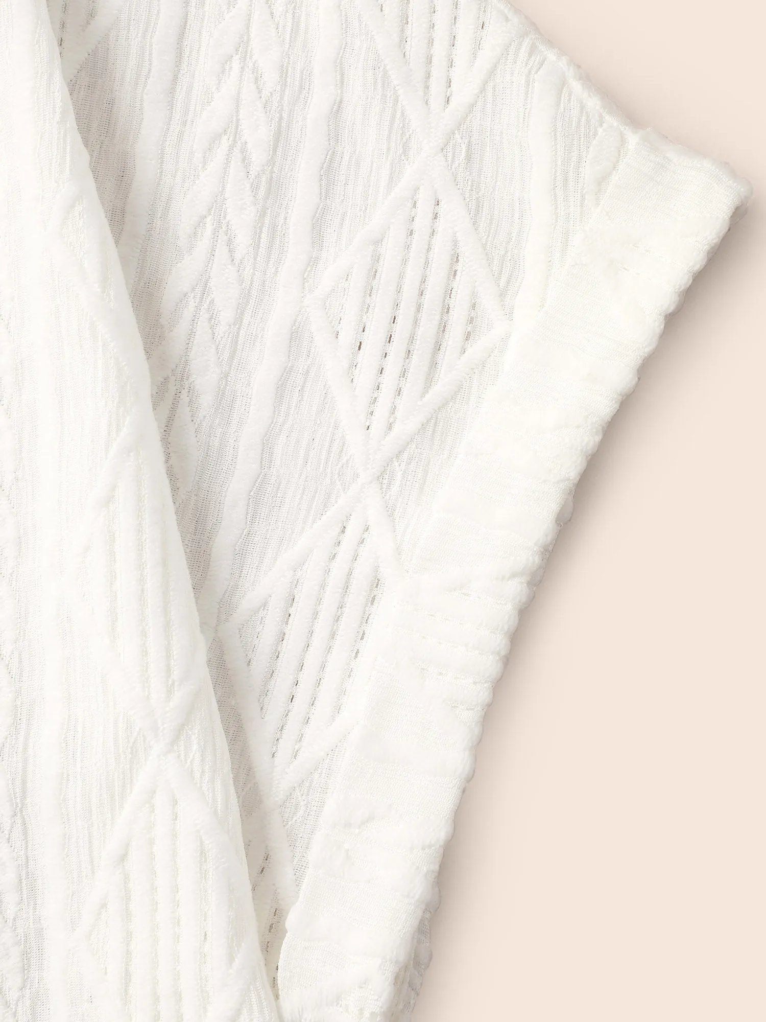 Plain Jacquard Notched Dolman Sleeve T-shirt sold by Bloomchic product image thumbnail 5