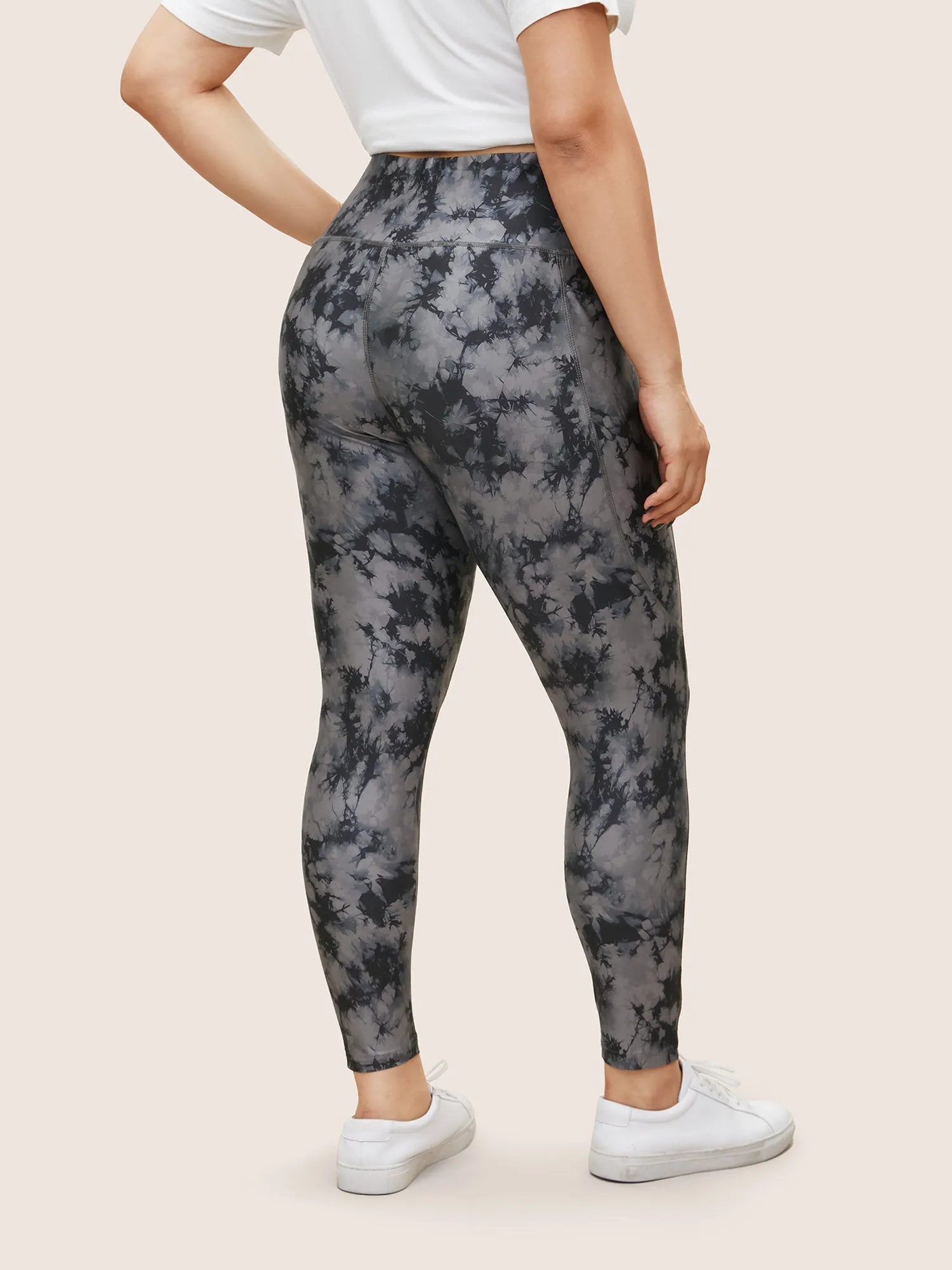 Tie Dye Pocket Wideband Waist Leggings sold by Bloomchic product image thumbnail 2