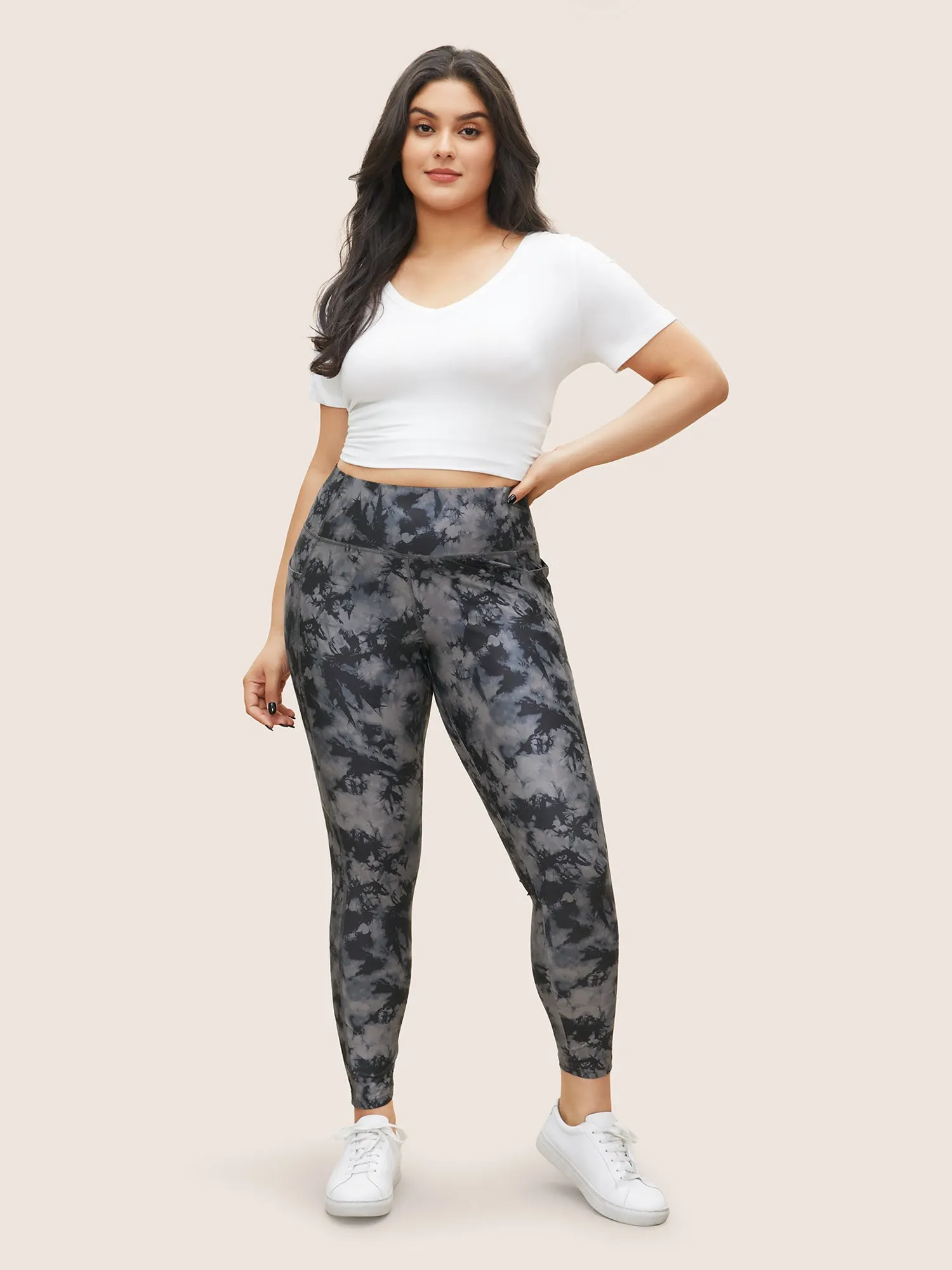 Tie Dye Pocket Wideband Waist Leggings sold by Bloomchic product image thumbnail 3