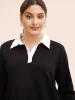 2-In-1 Shirt Collar Contrast Patchwork Sweatshirt sold by Bloomchic