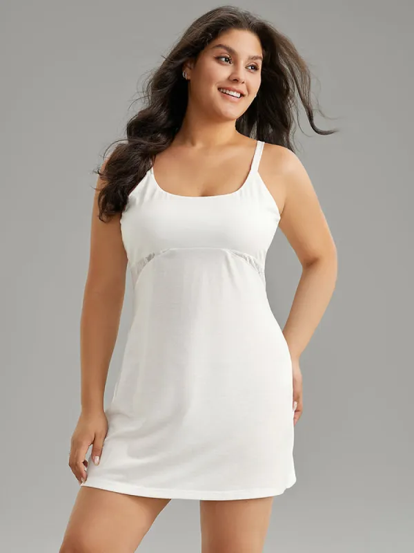 Contrast Lace Adjustable Straps Sleep Cami Dress sold by Bloomchic