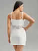 Contrast Lace Adjustable Straps Sleep Cami Dress sold by Bloomchic