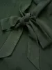 Plisse Surplice Neck Bowknot Side Wrap Hem Dress sold by Bloomchic