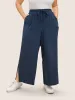 Linen Blend Drawstring Split Hem Wide Leg Pants sold by Bloomchic