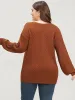 Solid Pointelle Knit Lantern Sleeve Crochet Knit Top sold by Bloomchic