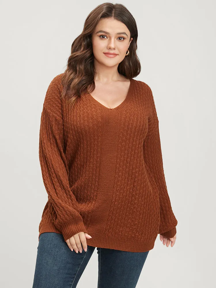 Solid Pointelle Knit Lantern Sleeve Crochet Knit Top sold by Bloomchic