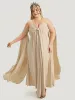 Halloween Plain Metal Detail Ties Shirred Cami Dress sold by Bloomchic