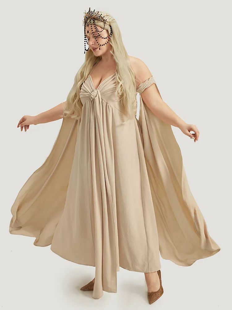 Halloween Plain Metal Detail Ties Shirred Cami Dress sold by Bloomchic product image thumbnail 5