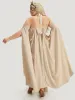 Halloween Plain Metal Detail Ties Shirred Cami Dress sold by Bloomchic