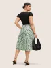 Polka Dot Contrast Patchwork Keyhole Dress sold by Bloomchic