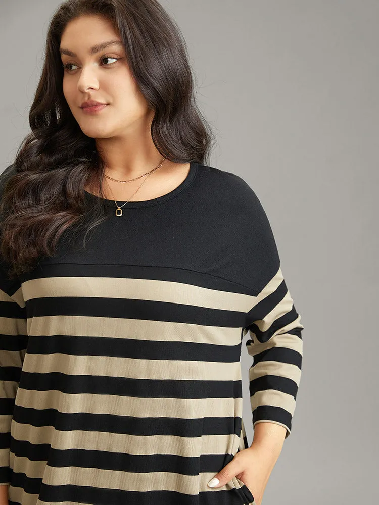 Contrast Striped Pocket Knit Dress sold by Bloomchic product image thumbnail 5