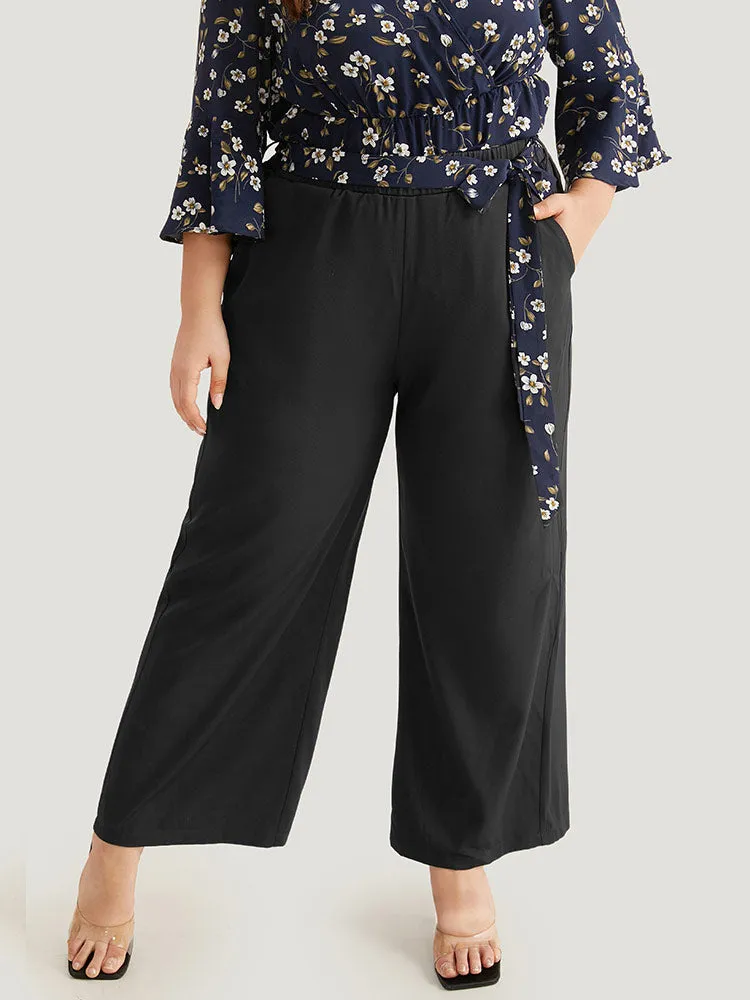Wide leg Belted Woven Pants sold by Bloomchic