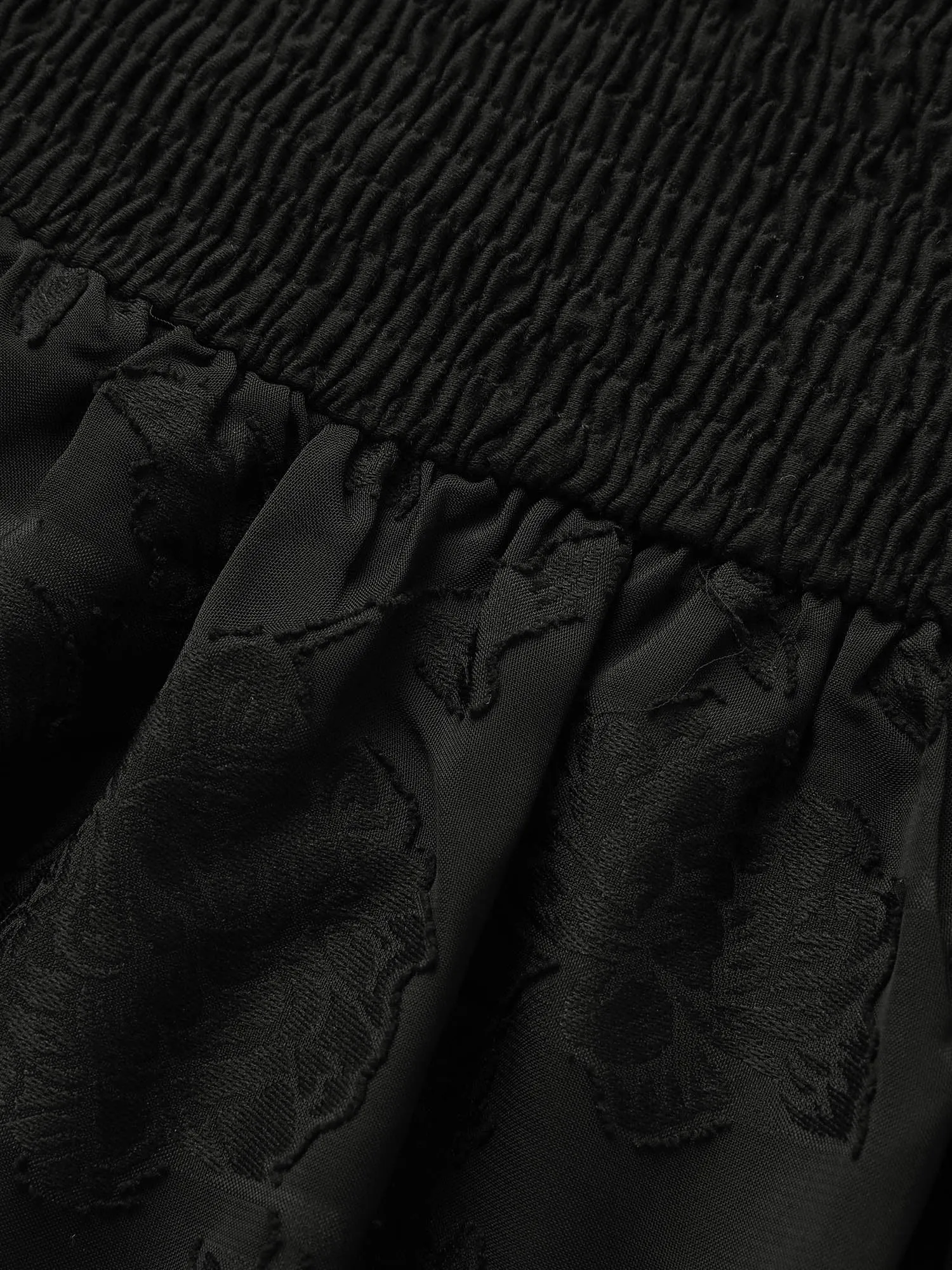 Strapless Shirred Patchwork Textured Tank Top sold by Bloomchic product image thumbnail 5