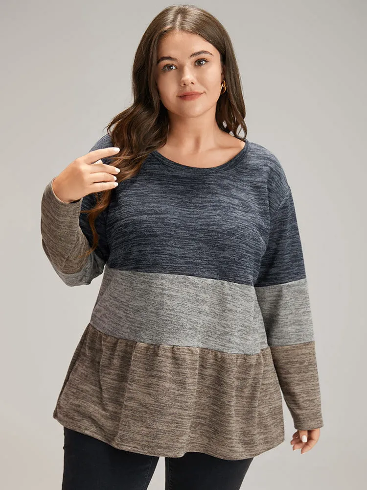 Contrast Patchwork Gathered T-shirt sold by Bloomchic product image thumbnail 2