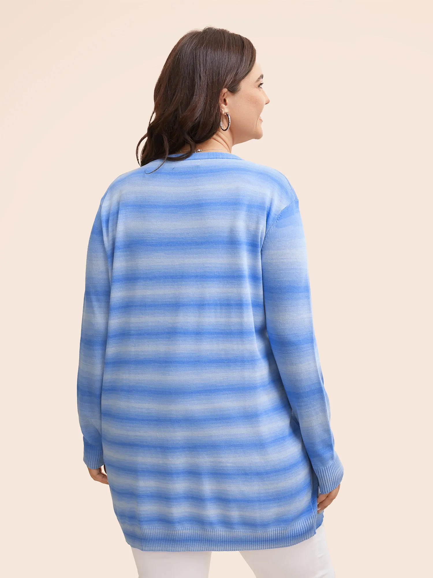 Heather Ombre Kimono Collar Pocket Cardigan sold by Bloomchic product image thumbnail 2