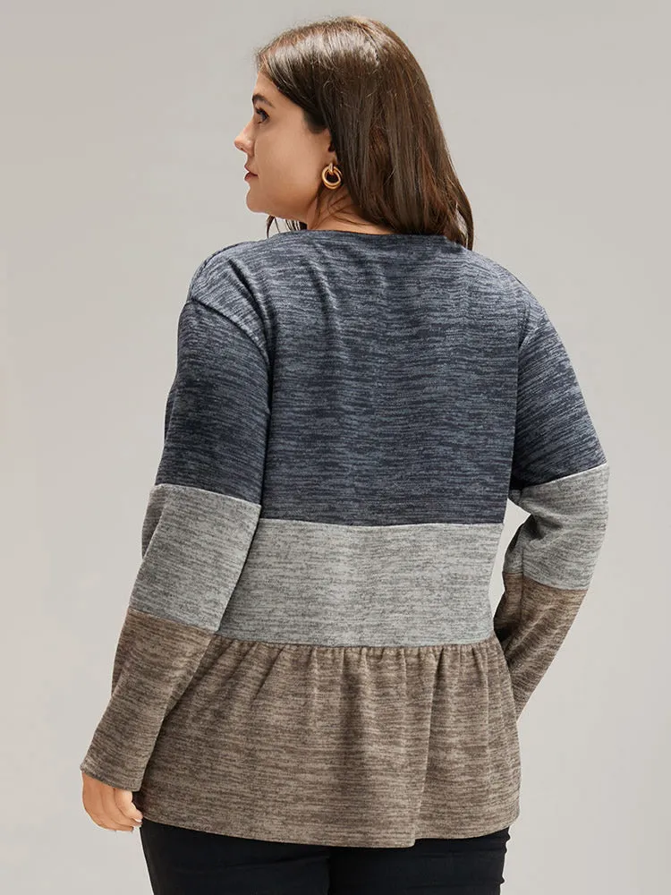 Contrast Patchwork Gathered T-shirt sold by Bloomchic product image thumbnail 5