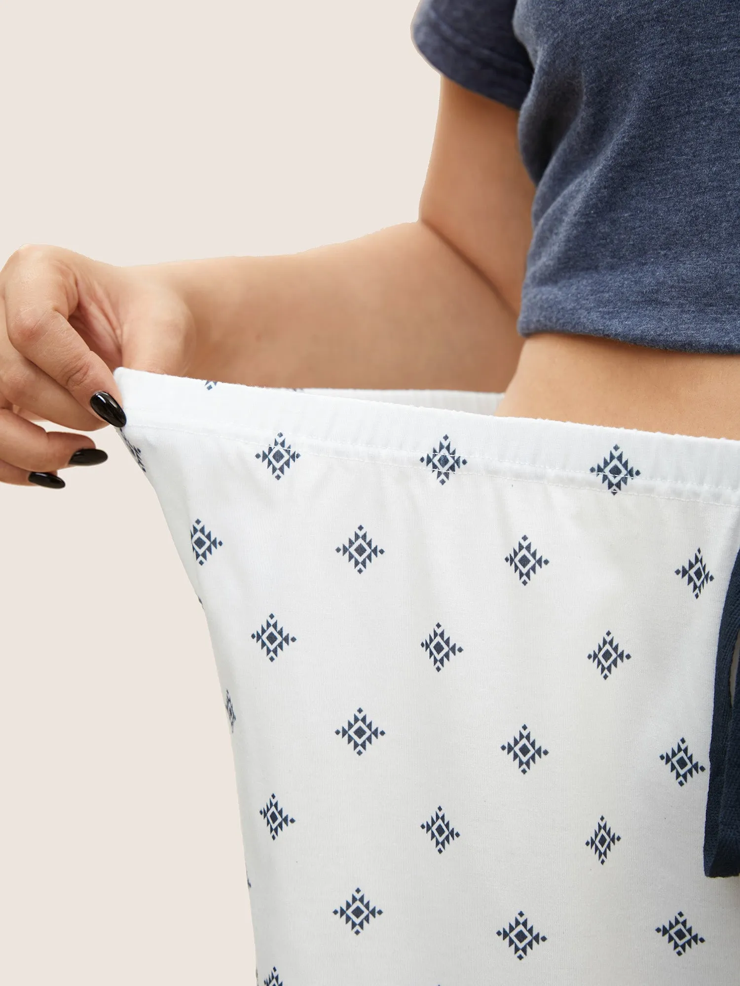 Bandana Geometric Print Ties Sleep Bottoms sold by Bloomchic product image thumbnail 4