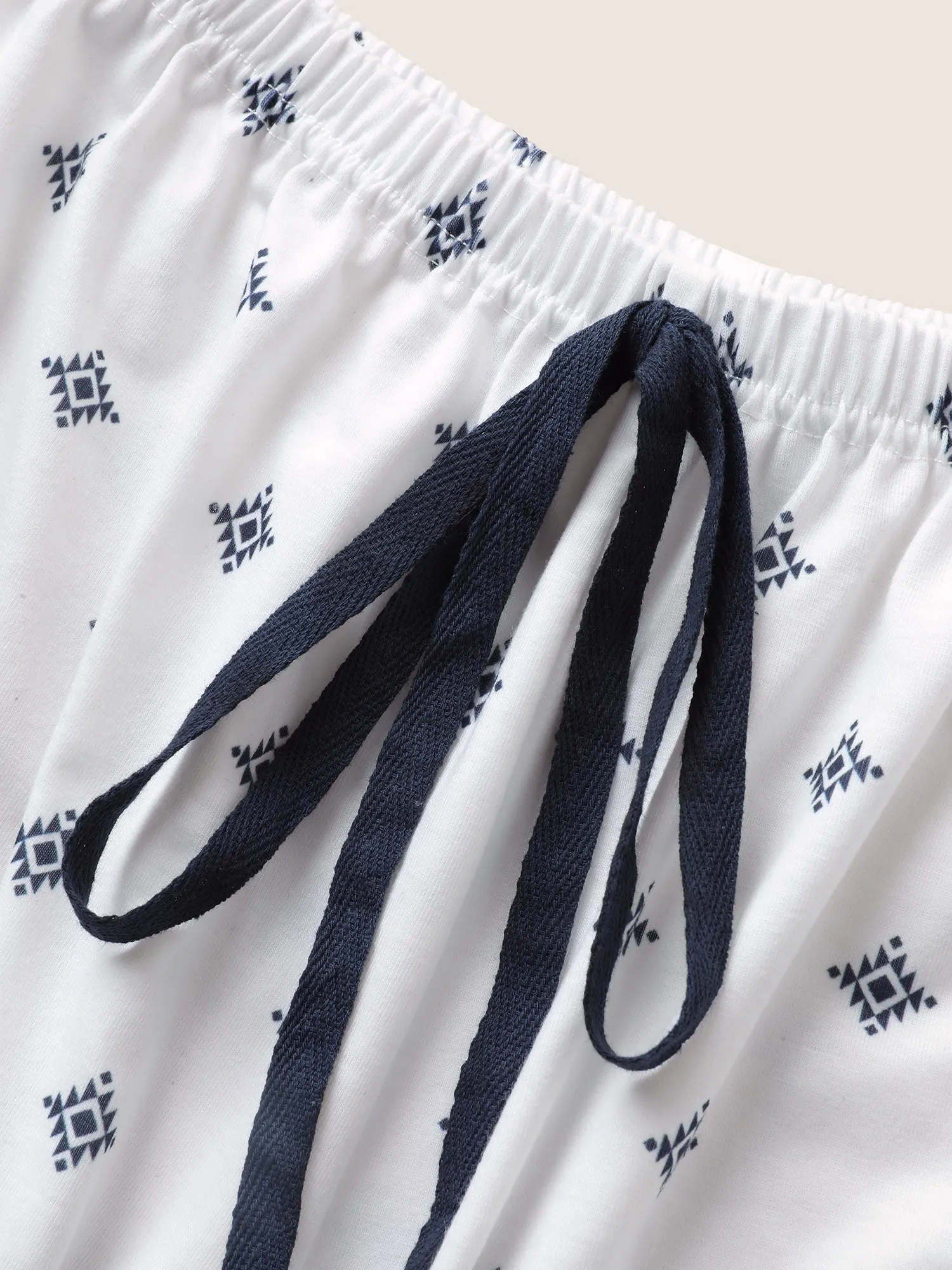 Bandana Geometric Print Ties Sleep Bottoms sold by Bloomchic product image thumbnail 5