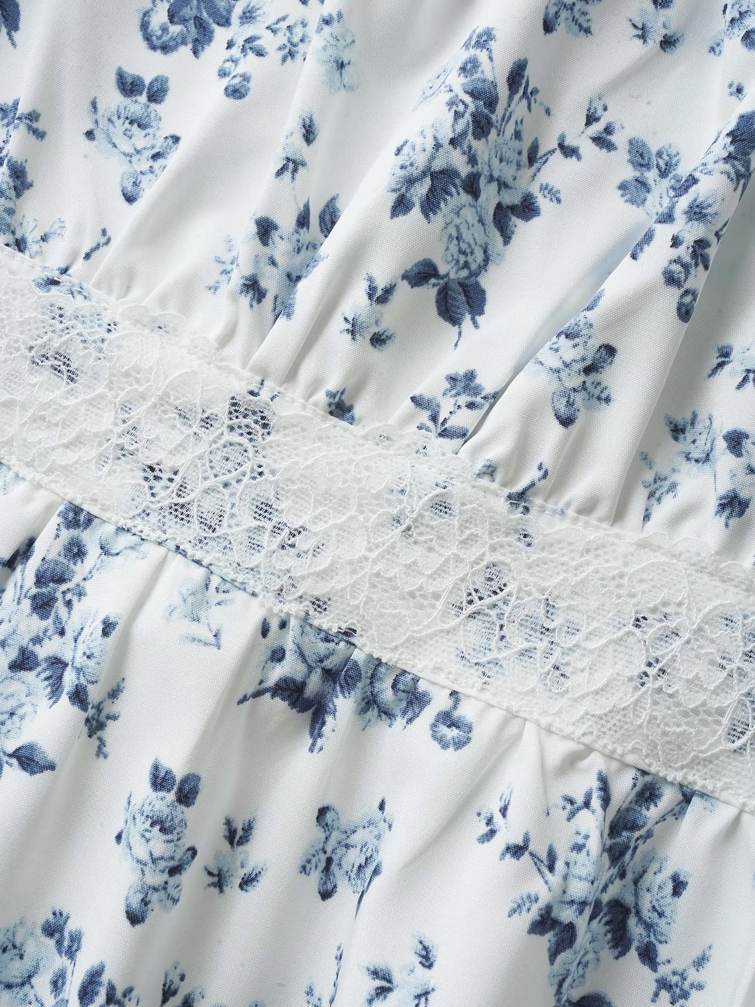 Square Neck Lace Panel Pocket Dress sold by Bloomchic product image thumbnail 5