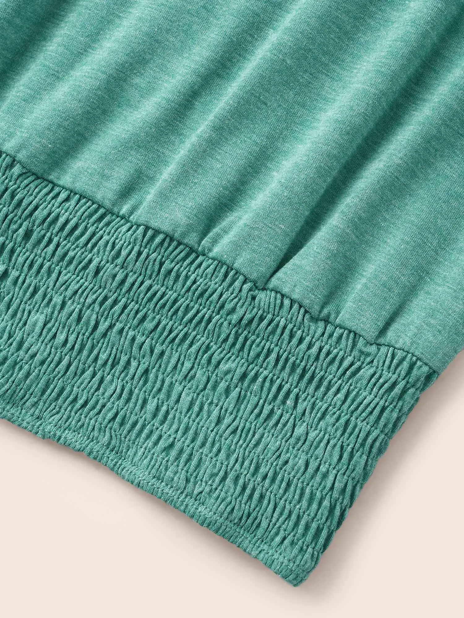 Solid Shirred Tie Knot Dolman Sleeve T-shirt sold by Bloomchic product image thumbnail 5