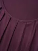 Plain Pleated Round Neck T-shirt sold by Bloomchic