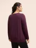 Plain Pleated Round Neck T-shirt sold by Bloomchic