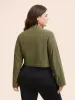 Solid Patch Pocket Cropped Jacket sold by Bloomchic