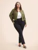 Solid Patch Pocket Cropped Jacket sold by Bloomchic