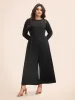 Crew Neck Crochet Lace Cut Out Jumpsuit sold by Bloomchic