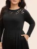Crew Neck Crochet Lace Cut Out Jumpsuit sold by Bloomchic