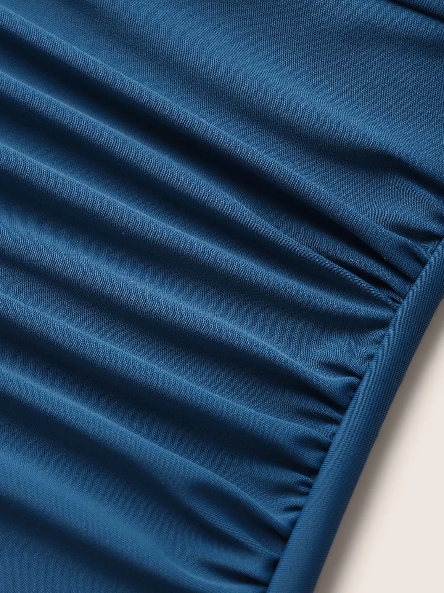 Geometric Overlap Collar Gathered One Piece Swimsuit sold by Bloomchic product image thumbnail 5