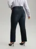 Dark Wash Zipper Fly Straight Leg Jeans sold by Bloomchic