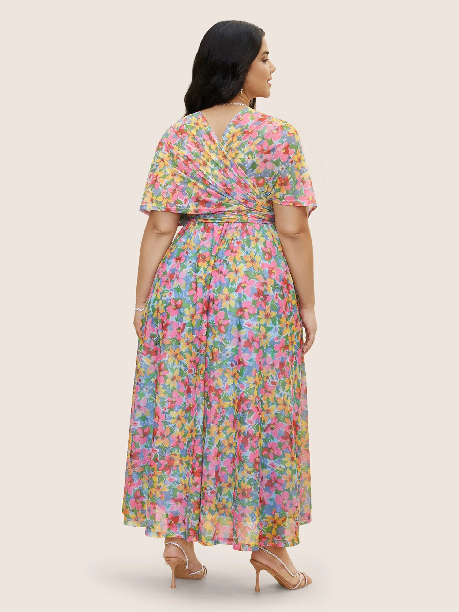 Everywhere Dress - Colored Floral Belted Dress sold by Bloomchic product image thumbnail 4