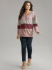 Heather Colorblock Long Sleeve Sweatshirt sold by Bloomchic