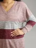 Heather Colorblock Long Sleeve Sweatshirt sold by Bloomchic