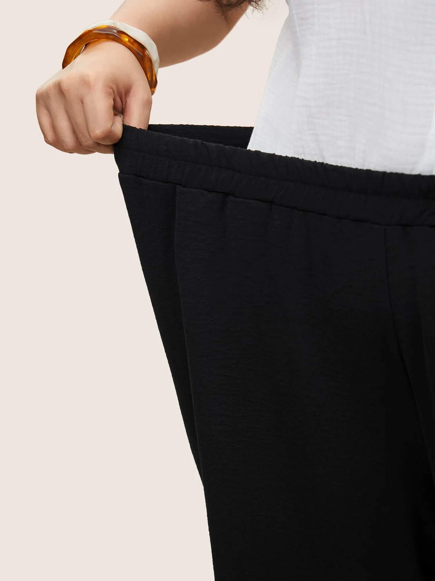 Laser Cut Elastic Waist Wide Leg Pants sold by Bloomchic product image thumbnail 4