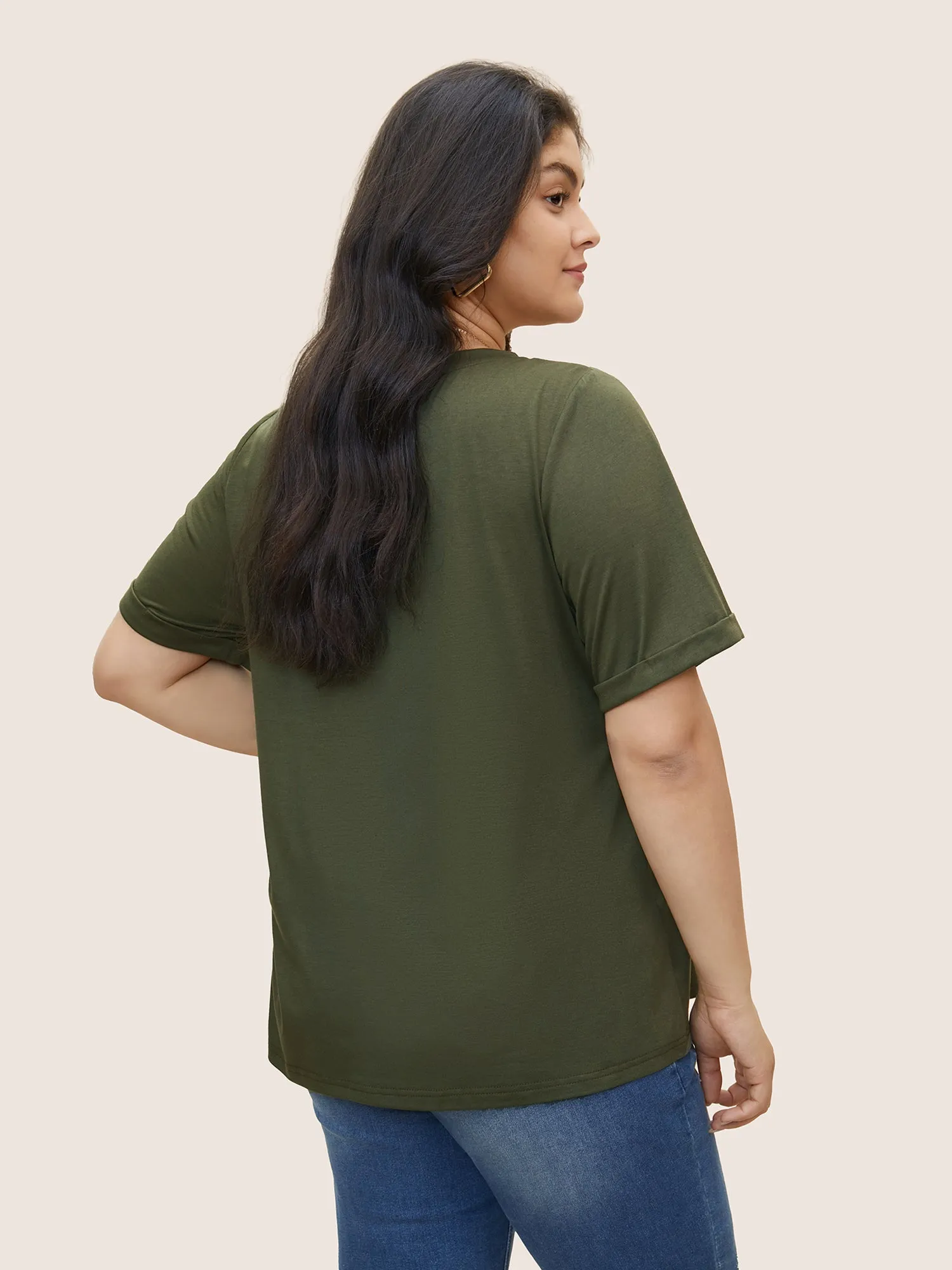 Cactus Print Crew Neck T-shirt sold by Bloomchic product image thumbnail 2