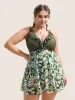 Patchwork Ditsy Floral Ruffles Swim Dress sold by Bloomchic