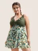 Patchwork Ditsy Floral Ruffles Swim Dress sold by Bloomchic