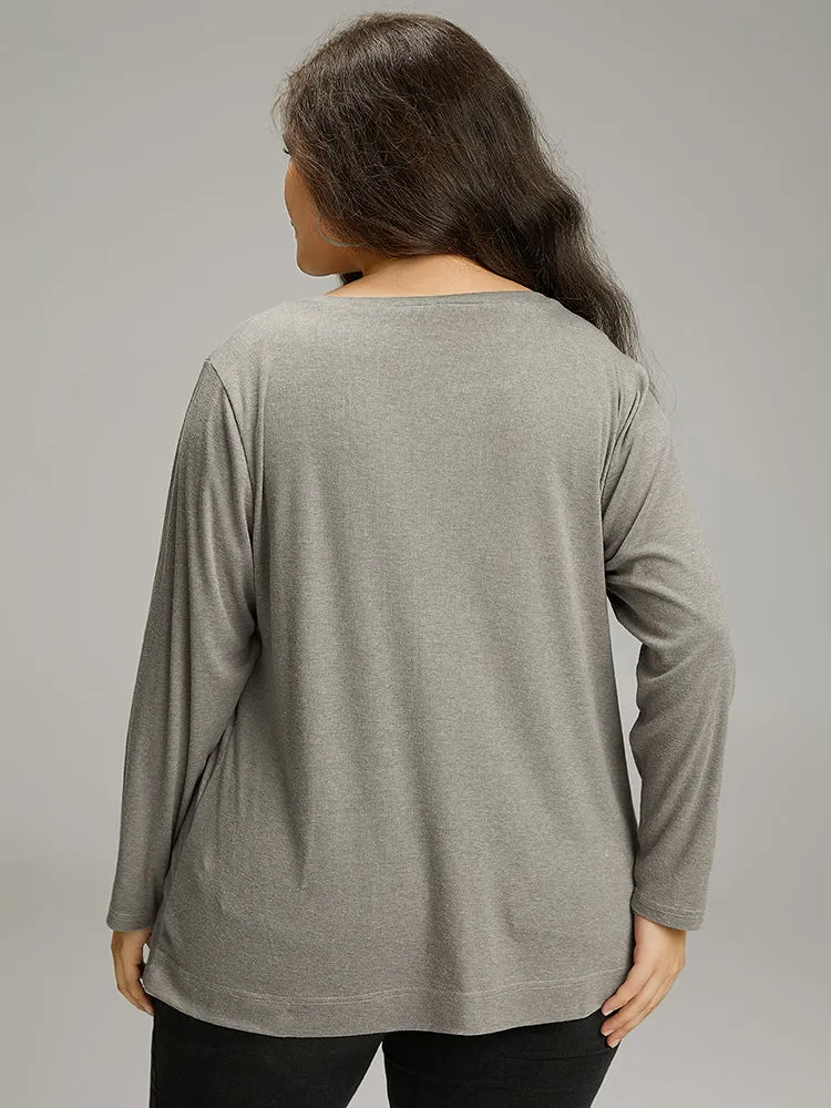 Patchwork Ditsy Floral Round Neck T-shirt sold by Bloomchic product image thumbnail 2