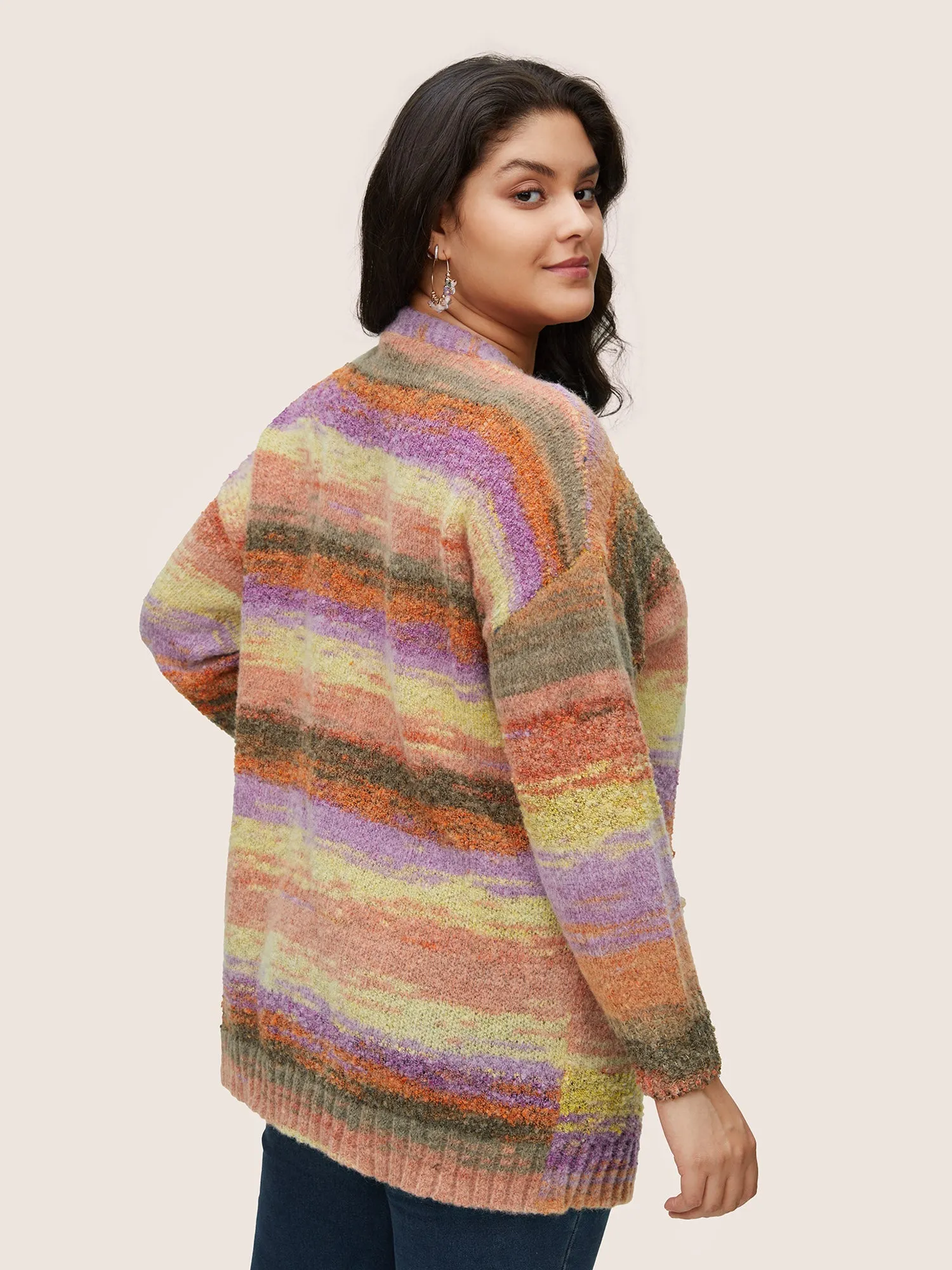 Ombre Heather Contrast Pocket Cardigan sold by Bloomchic product image thumbnail 2