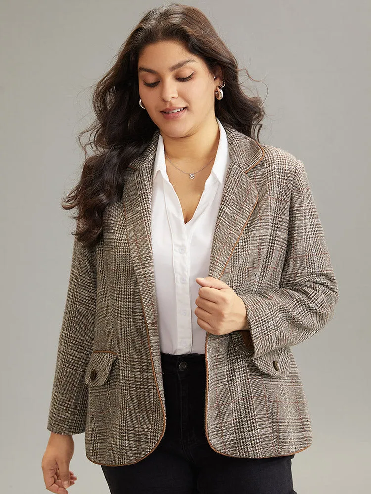 Plaid Suit Collar Flap Pocket Blazer sold by Bloomchic product image thumbnail 3