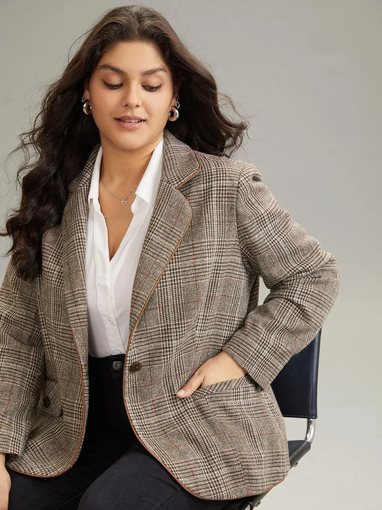 Plaid Suit Collar Flap Pocket Blazer sold by Bloomchic product image thumbnail 5