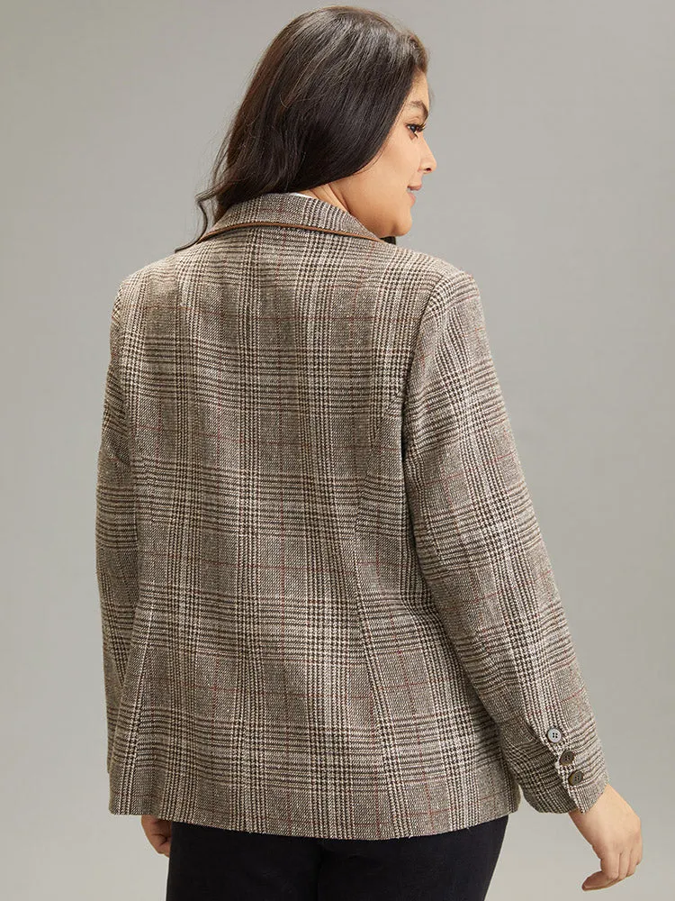 Plaid Suit Collar Flap Pocket Blazer sold by Bloomchic product image thumbnail 2