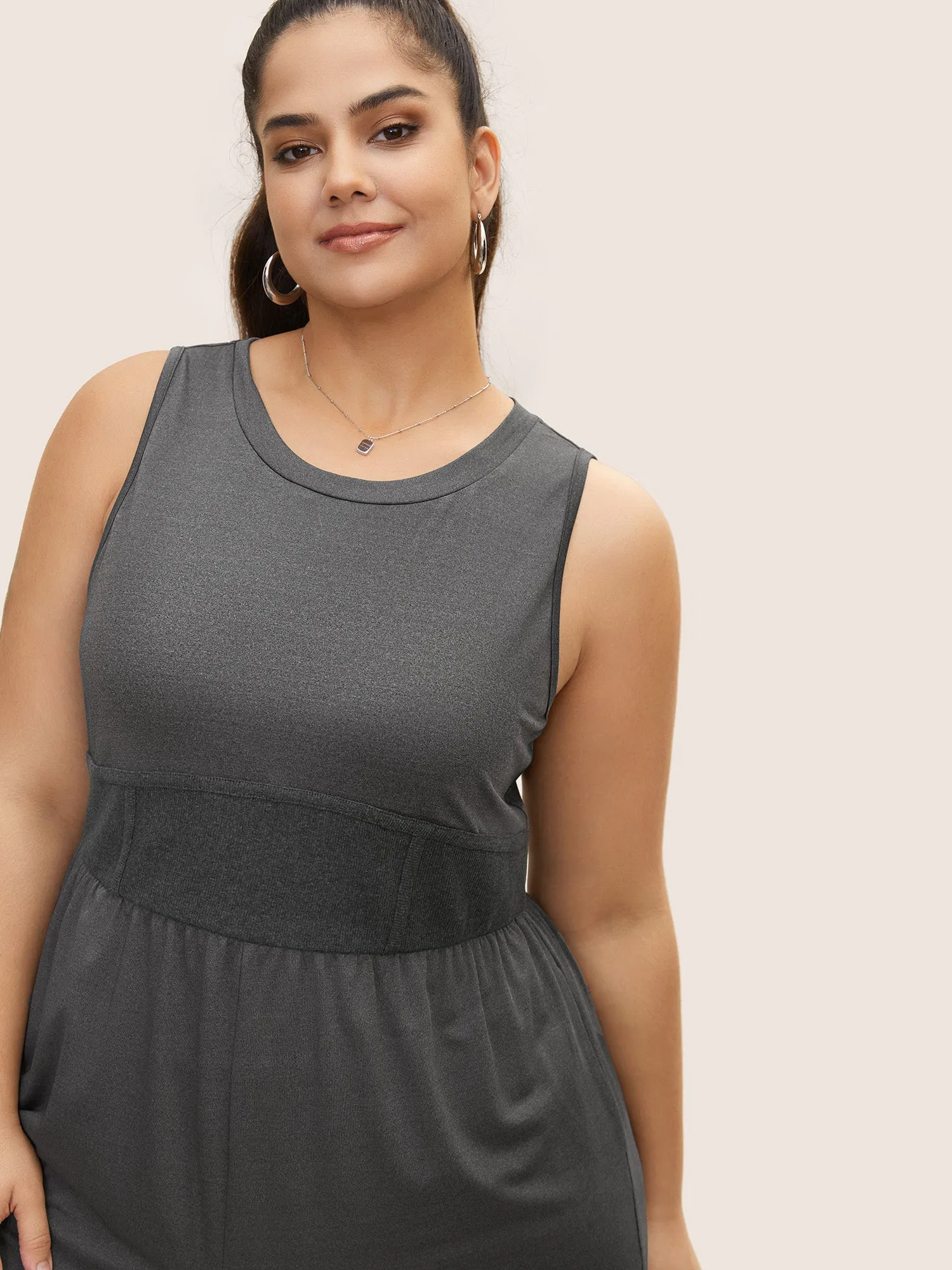 Rib Knit Patchwork Wide Leg Jumpsuit sold by Bloomchic product image thumbnail 2